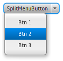 The SplitMenuButton menu